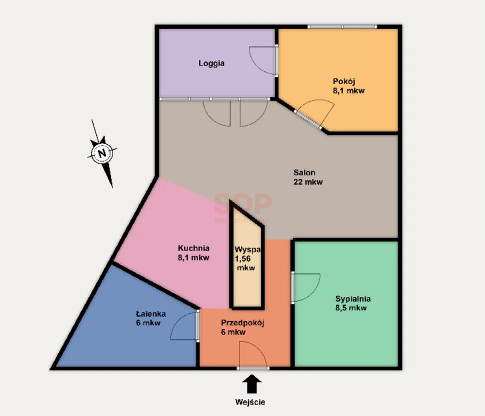 3 pokoje, mieszkanie 60,26 m², piętro 1, oferta nr , 41620, Łódź, Górna, Górna, Zapolskiej Gabrieli