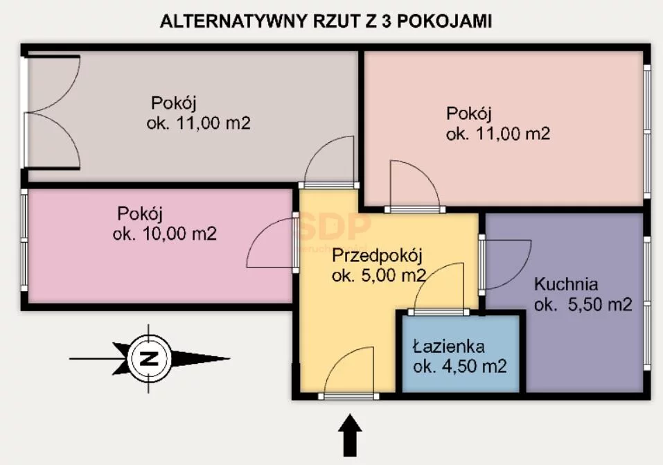 3 pokoje, mieszkanie 47,00 m², parter, oferta nr , 37085, Wrocław, Krzyki-Partynice, Krzyki, Zaporoska