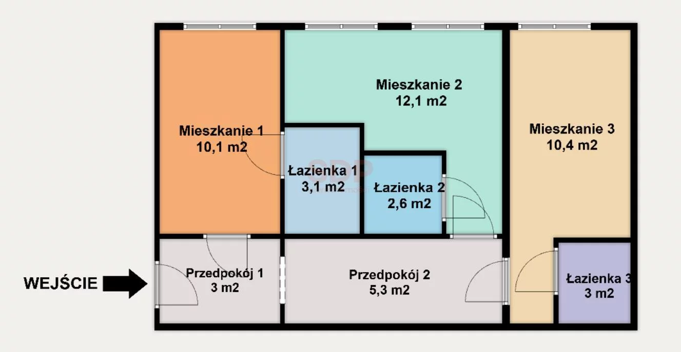 3 pokoje, mieszkanie 52,14 m², parter, oferta nr , 37570, Łódź, Żeromskiego Stefana