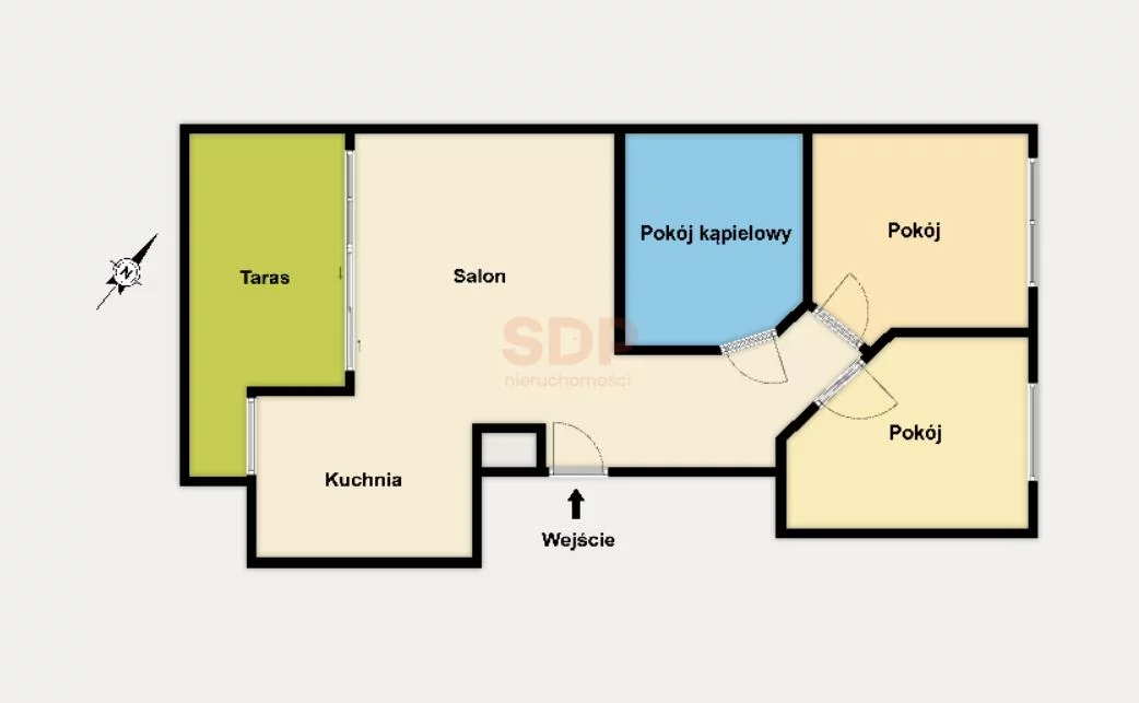 3 pokoje, mieszkanie 69,94 m², piętro 1, oferta nr , 42450, Łódź, Górna, Górna, Życzliwa