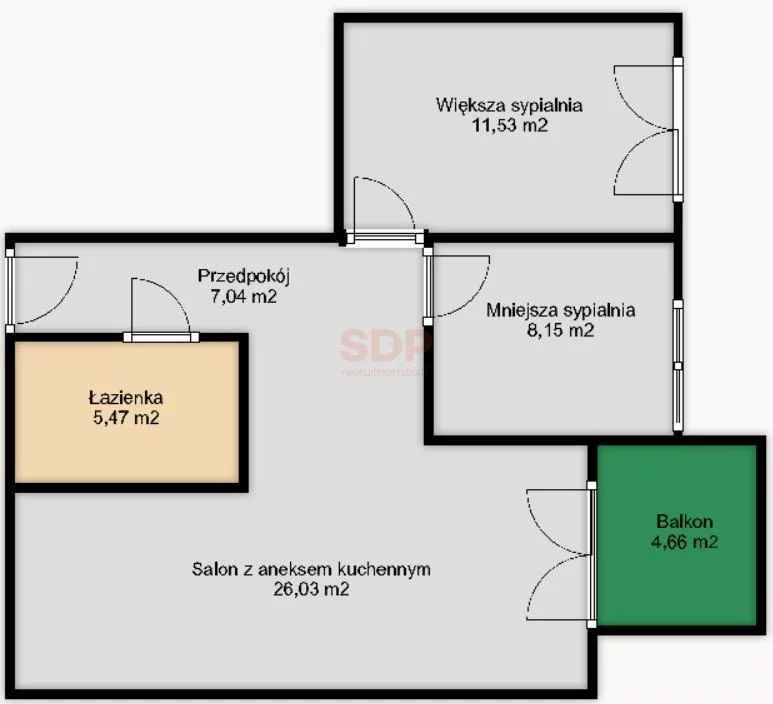 3 pokoje, mieszkanie 58,14 m², piętro 3, oferta nr , 31698, Wrocław, Stare Miasto, Prądzyńskiego Ignacego
