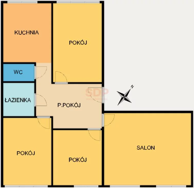 4 pokoje, mieszkanie 76,20 m², parter, oferta nr , 41615, Wrocław, Psie Pole-Zawidawie, Psie Pole, Bezpieczna