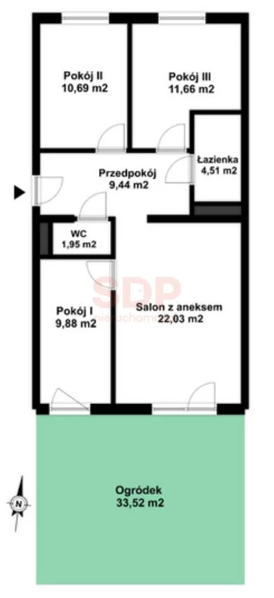 Mieszkanie na sprzedaż, 70,16 m², 4 pokoje, 1 piętro, oferta nr 38981