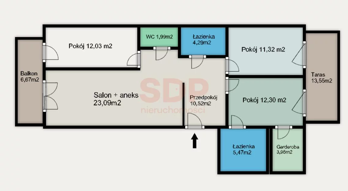 Mieszkanie na sprzedaż, 84,96 m², 4 pokoje, 1 piętro, oferta nr 38984