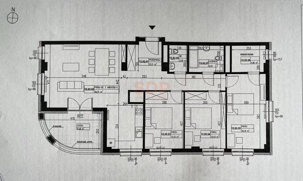 4 pokoje, apartament 105,00 m², piętro 12, oferta nr , 36627, Wrocław, Krzyki-Partynice, Krzyki, Jesionowa
