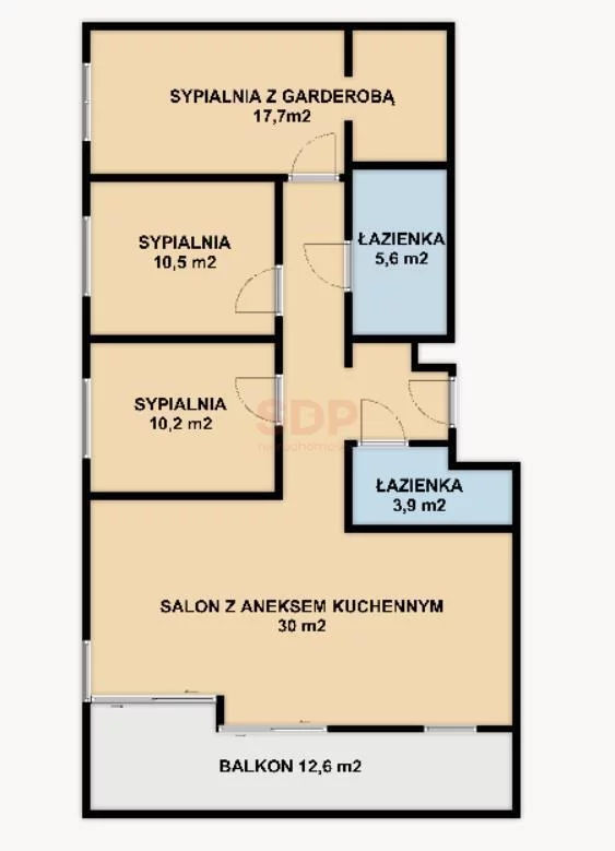 4 pokoje, apartament 87,57 m², piętro 2, oferta nr , 38616, Wrocław, Psie Pole-Zawidawie, Psie Pole, Marca Polo