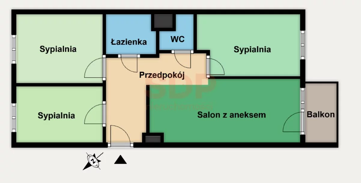 Mieszkanie na sprzedaż, 70,00 m², 4 pokoje, 2 piętro, oferta nr 37689