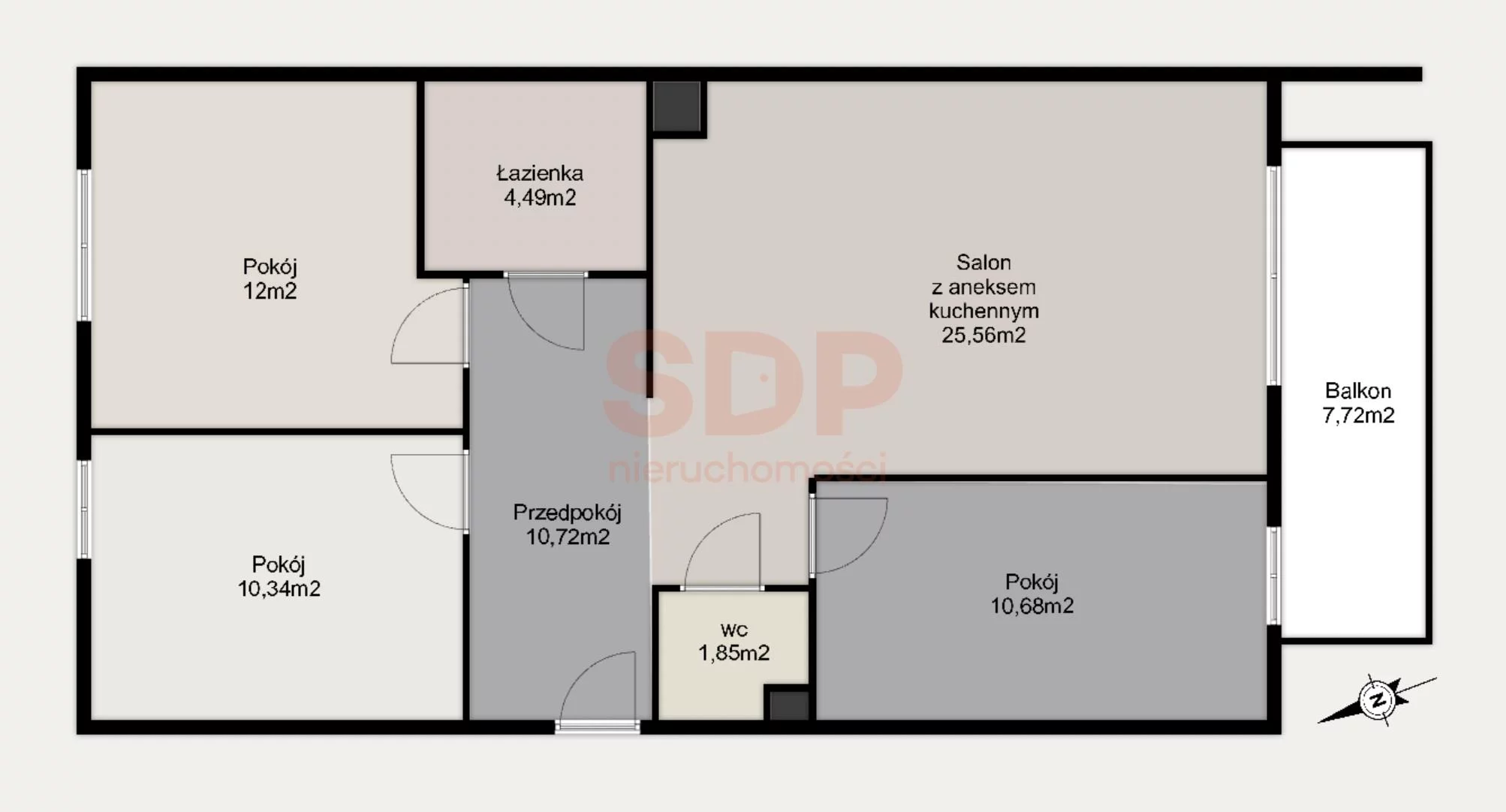 Mieszkanie na sprzedaż, 75,57 m², 4 pokoje, 2 piętro, oferta nr 38395