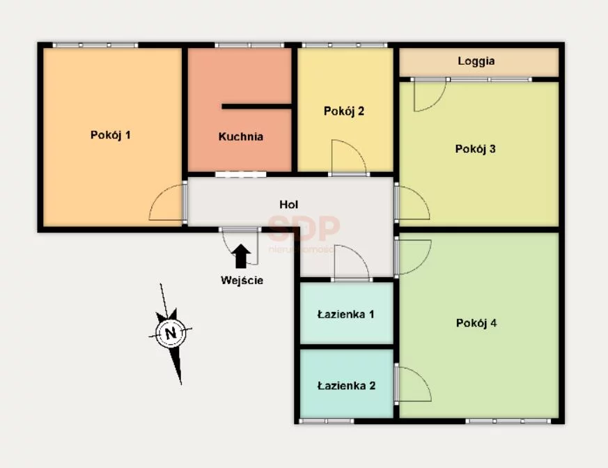 4 pokoje, mieszkanie 81,00 m², piętro 2, oferta nr , 42469, Łódź, Polesie, Polesie, Narciarska