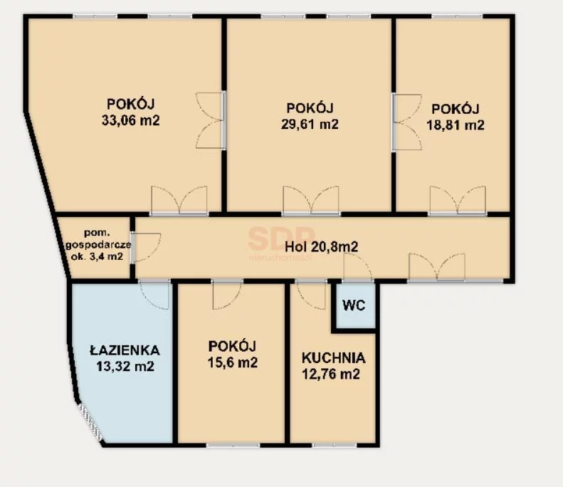 4 pokoje, mieszkanie 148,63 m², piętro 1, oferta nr , 37292, Wrocław, Biskupin-Sępolno-Dąbie-Bartoszowice, Śródmieście, Plac Katedralny
