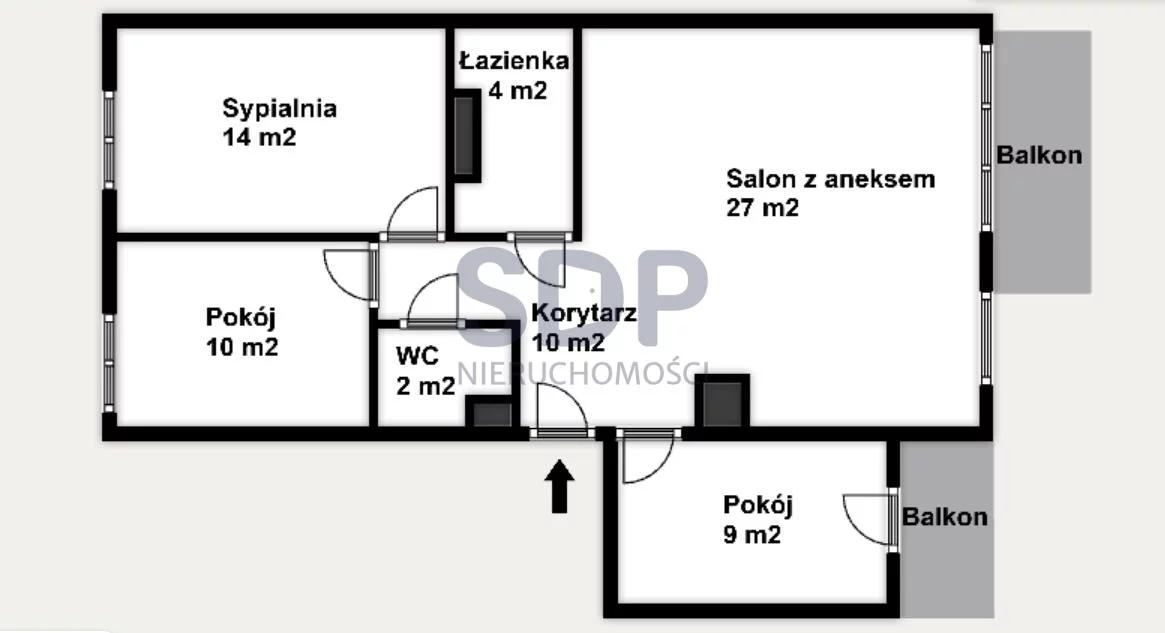 Mieszkanie na sprzedaż, 79,28 m², 4 pokoje, 6 piętro, oferta nr 34334