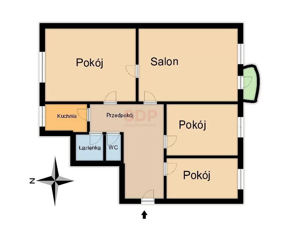 4 pokoje, mieszkanie 85,51 m², piętro 1, oferta nr , 42456, Wrocław, Biskupin-Sępolno-Dąbie-Bartoszowice, Śródmieście, Rynek-Ratusz