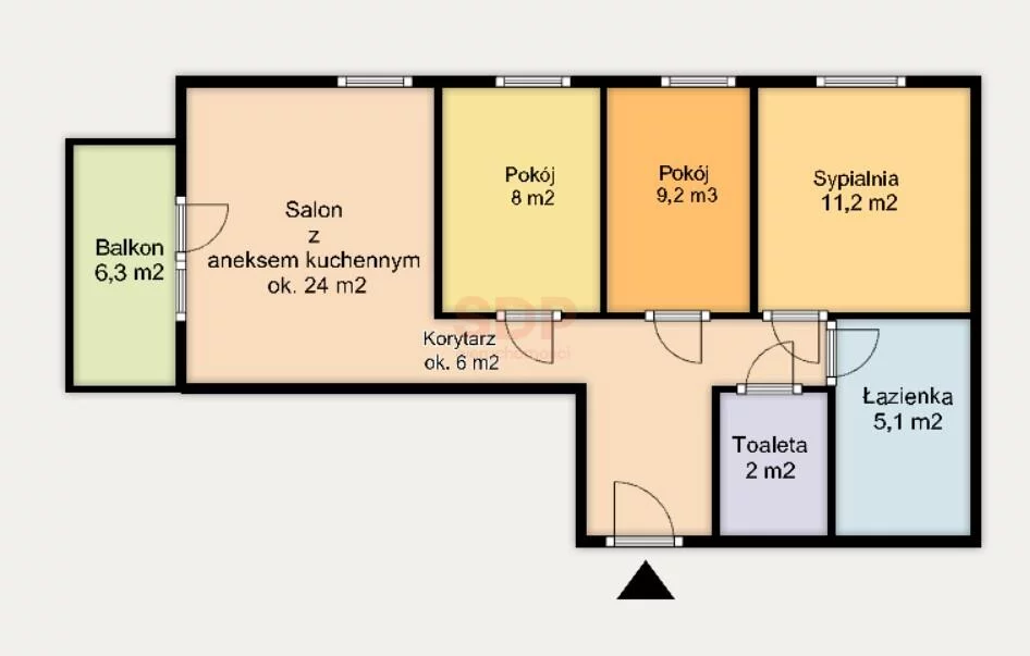 4 pokoje, mieszkanie 67,93 m², piętro 1, oferta nr , 42613, Wrocław, Krzyki-Partynice, Krzyki, Siemianowicka