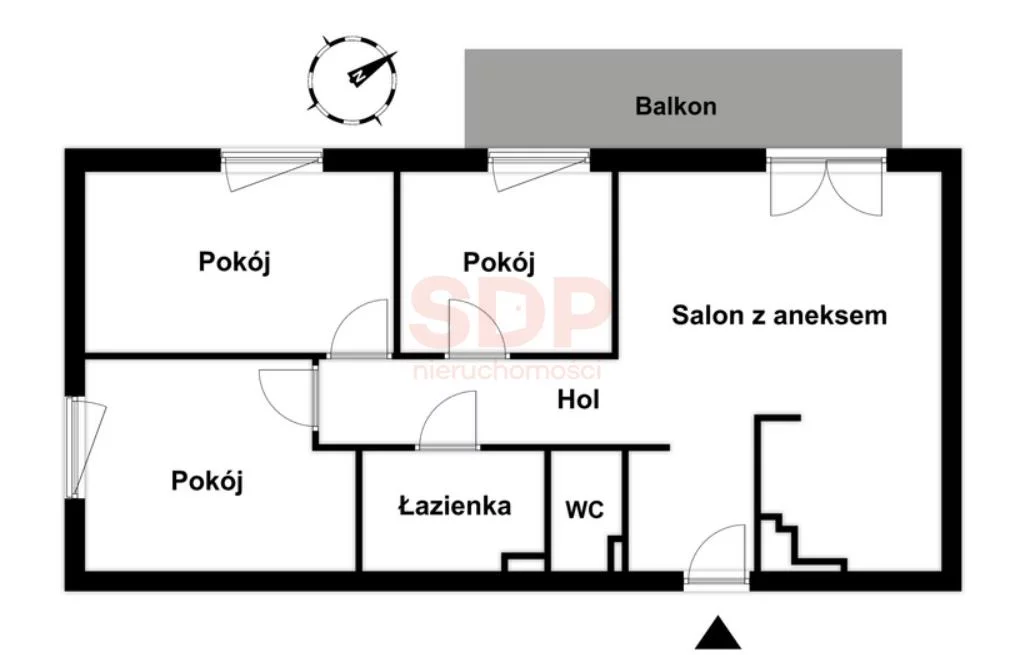 Mieszkanie na sprzedaż, 69,65 m², 4 pokoje, 1 piętro, oferta nr 38666