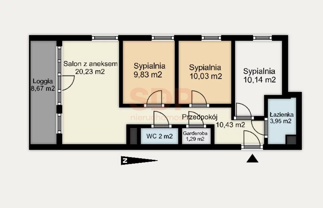 Mieszkanie na sprzedaż, 67,90 m², 4 pokoje, 9 piętro, oferta nr 37424