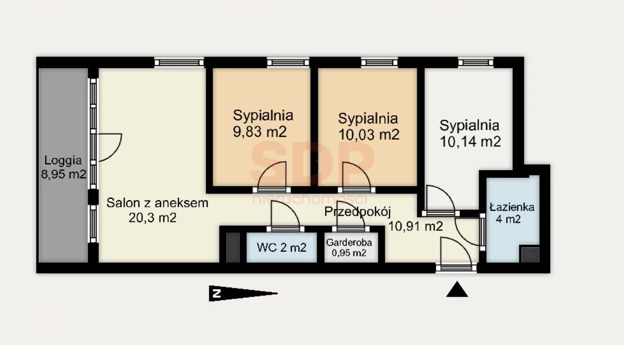 Mieszkanie na sprzedaż, 68,16 m², 4 pokoje, 3 piętro, oferta nr 37601