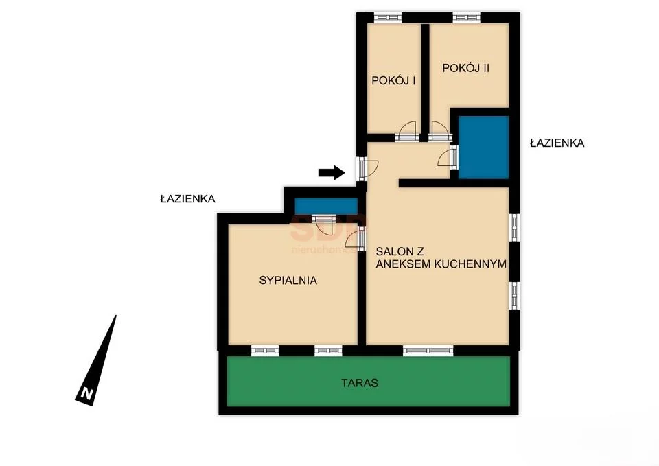 4 pokoje, mieszkanie 85,00 m², parter, oferta nr , 42270, Wrocław, Krzyki-Partynice, Krzyki, Wichrowa
