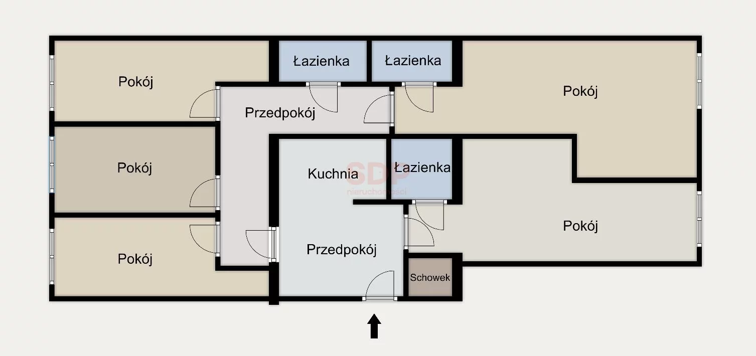 5 pokoi, mieszkanie 91,00 m², parter, oferta nr , 36900, Wrocław, Biskupin-Sępolno-Dąbie-Bartoszowice, Śródmieście, Bolesława Prusa