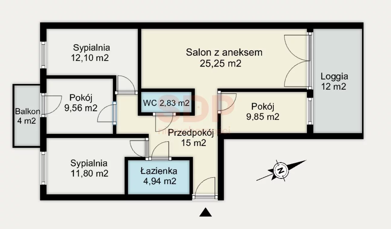 Mieszkanie na sprzedaż, 91,33 m², 5 pokoi, 8 piętro, oferta nr 35898