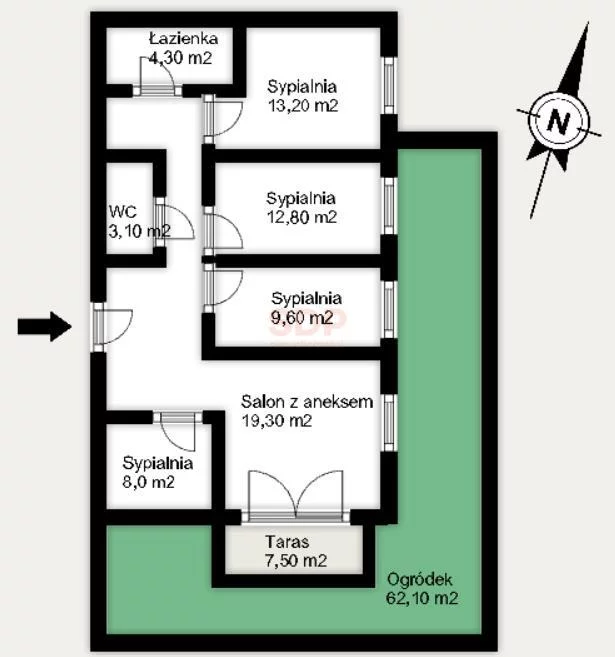 5 pokoi, apartament 83,90 m², parter, oferta nr , 35434, Wrocław, Krzyki-Partynice, Krzyki, Opolska