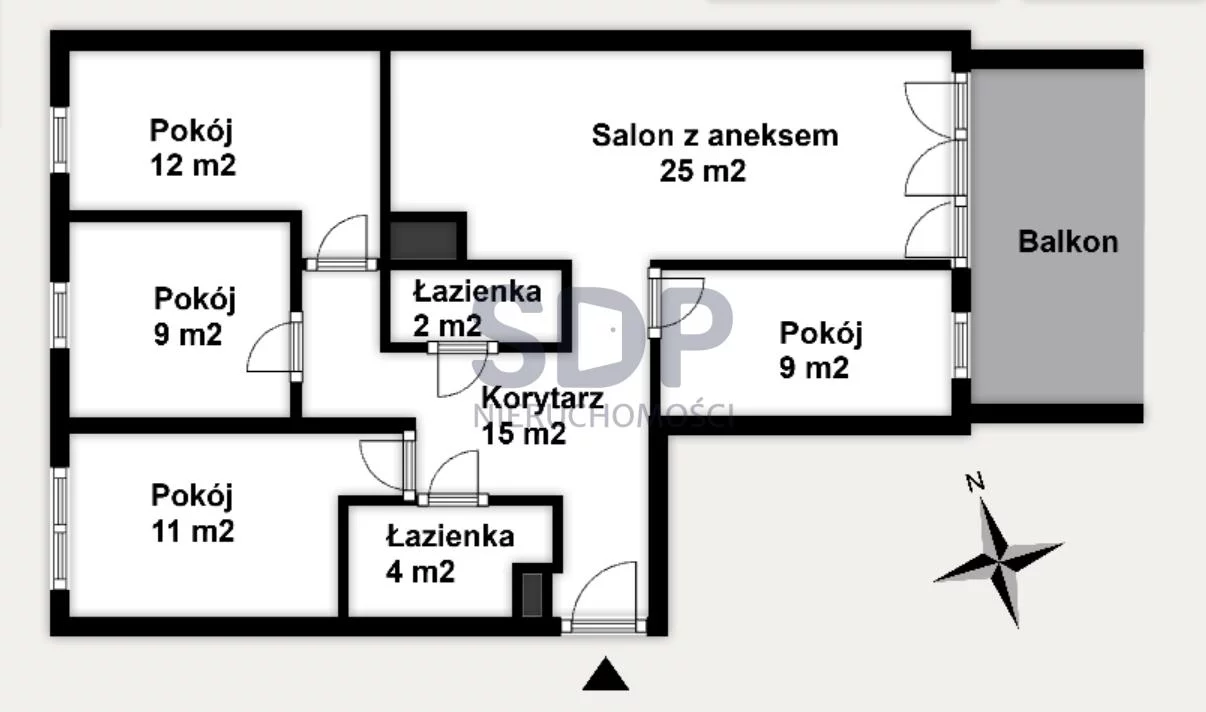 Mieszkanie na sprzedaż, 91,33 m², 5 pokoi, 3 piętro, oferta nr 33754