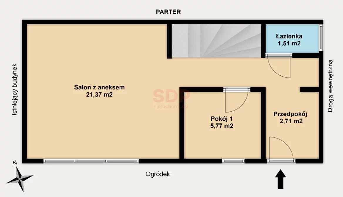 5 pokoi, mieszkanie 78,93 m², parter, oferta nr , 36282, Radwanice, Szeroka