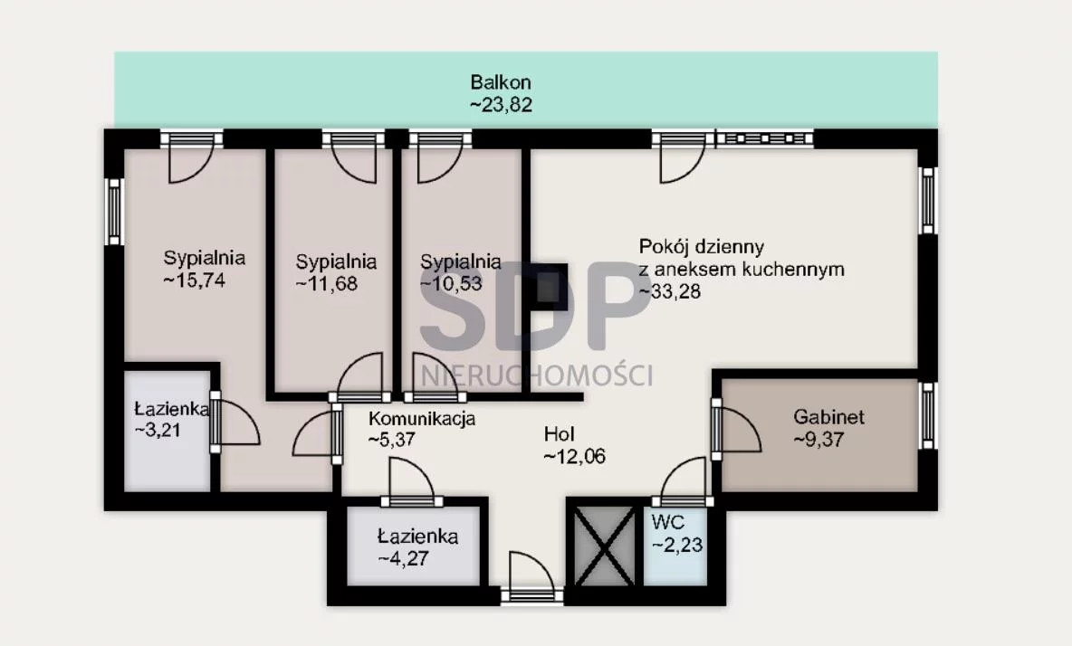 Mieszkanie na sprzedaż, 107,74 m², 5 pokoi, 3 piętro, oferta nr 34455