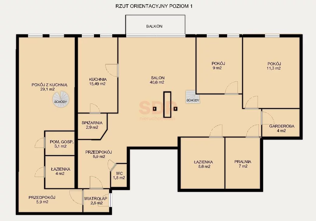 6 pokoi, mieszkanie 180,00 m², piętro 4, oferta nr , 38430, Wrocław, Biskupin-Sępolno-Dąbie-Bartoszowice, Śródmieście, Smoluchowskiego Mariana