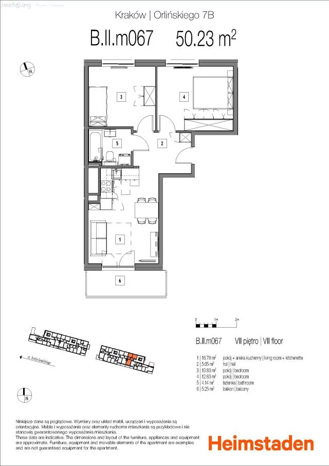 3 pokoje, mieszkanie 50,23 m², piętro 7, oferta nr , 7929, Kraków, Czyżyny, Bolesława Orlińskiego