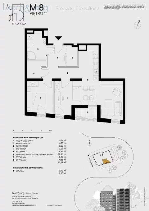 3 pokoje, mieszkanie 66,63 m², piętro 1, oferta nr , 7753, Kraków, Podgórze, Ceglarska