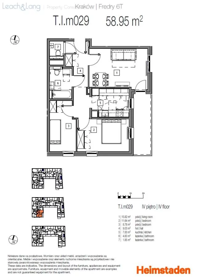 3 pokoje, apartament 58,95 m², piętro 4, oferta nr , 7927, Kraków, Łagiewniki-Borek Fałęcki, Fredry, Aleksandra