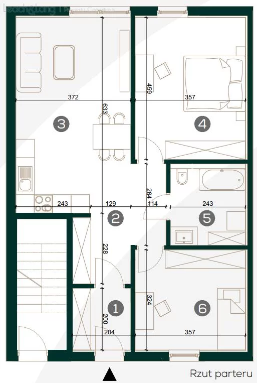 3 pokoje, mieszkanie 69,00 m², parter, oferta nr , 7973, Kraków, Swoszowice, Petrażyckiego, Leona
