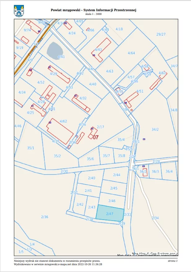 Działka 3 876,00 m², oferta nr , LCGC00050, Mrągowo