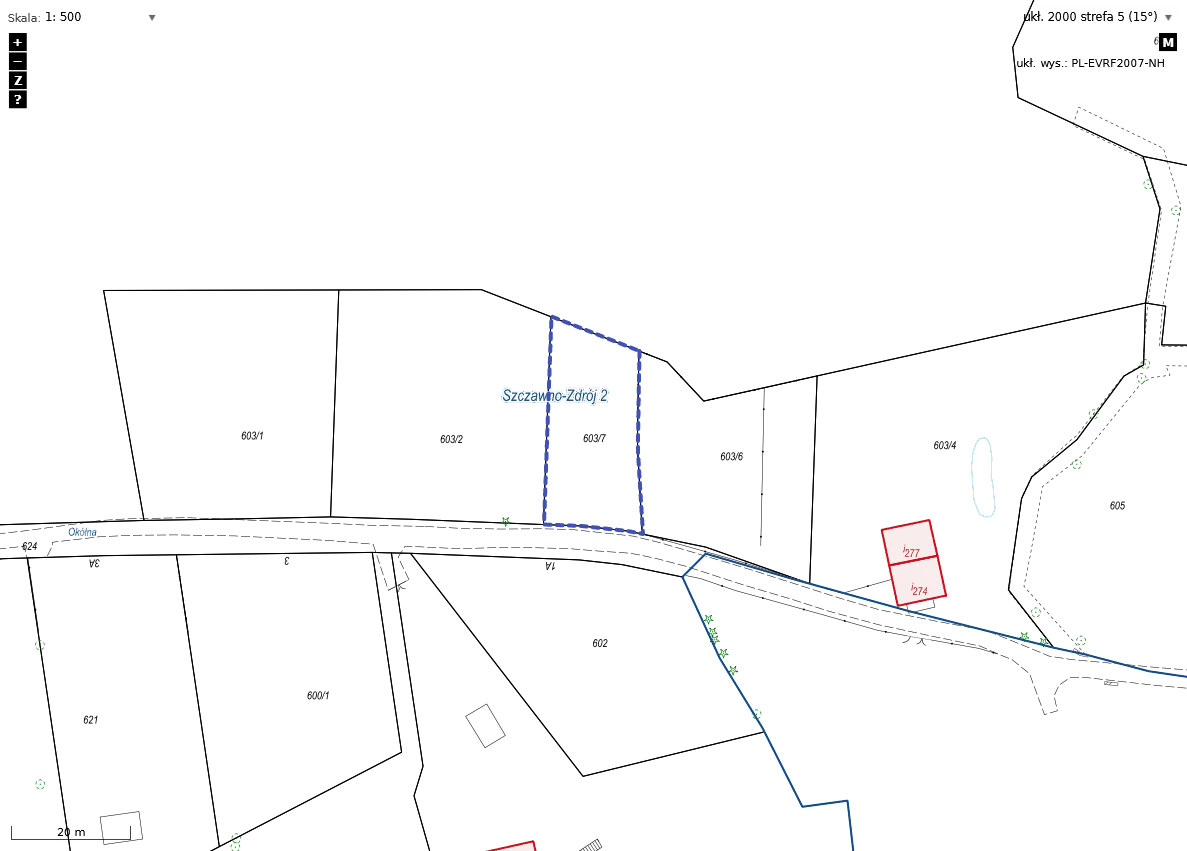 Działka 556,00 m², Szczawno-Zdrój, okólna, Sprzedaż