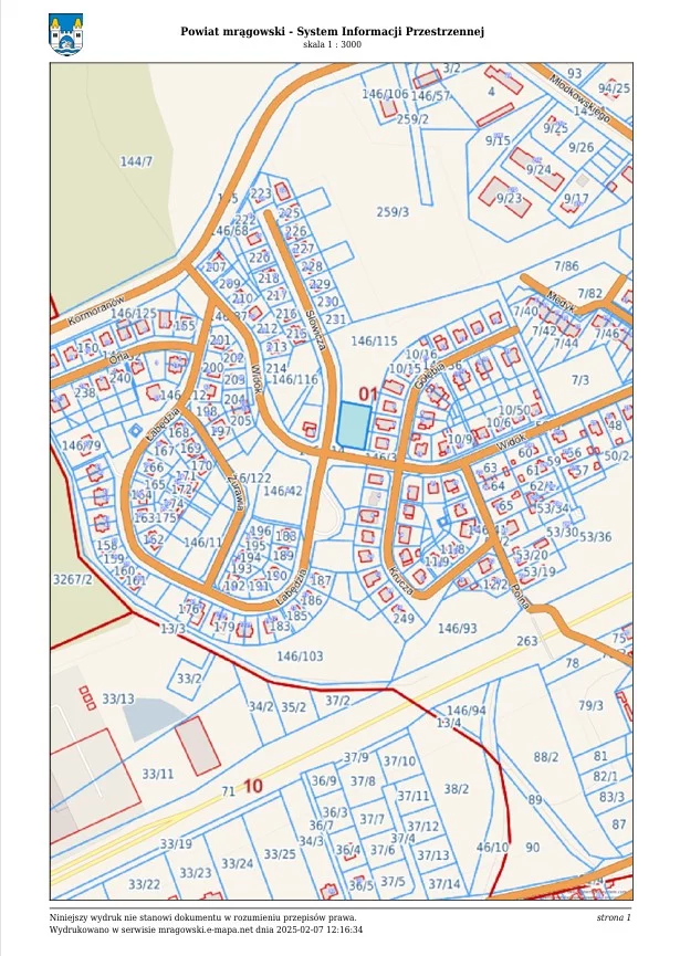 Działka 1 103,00 m², oferta nr , TTT-00000614, Mrągowo, Widok