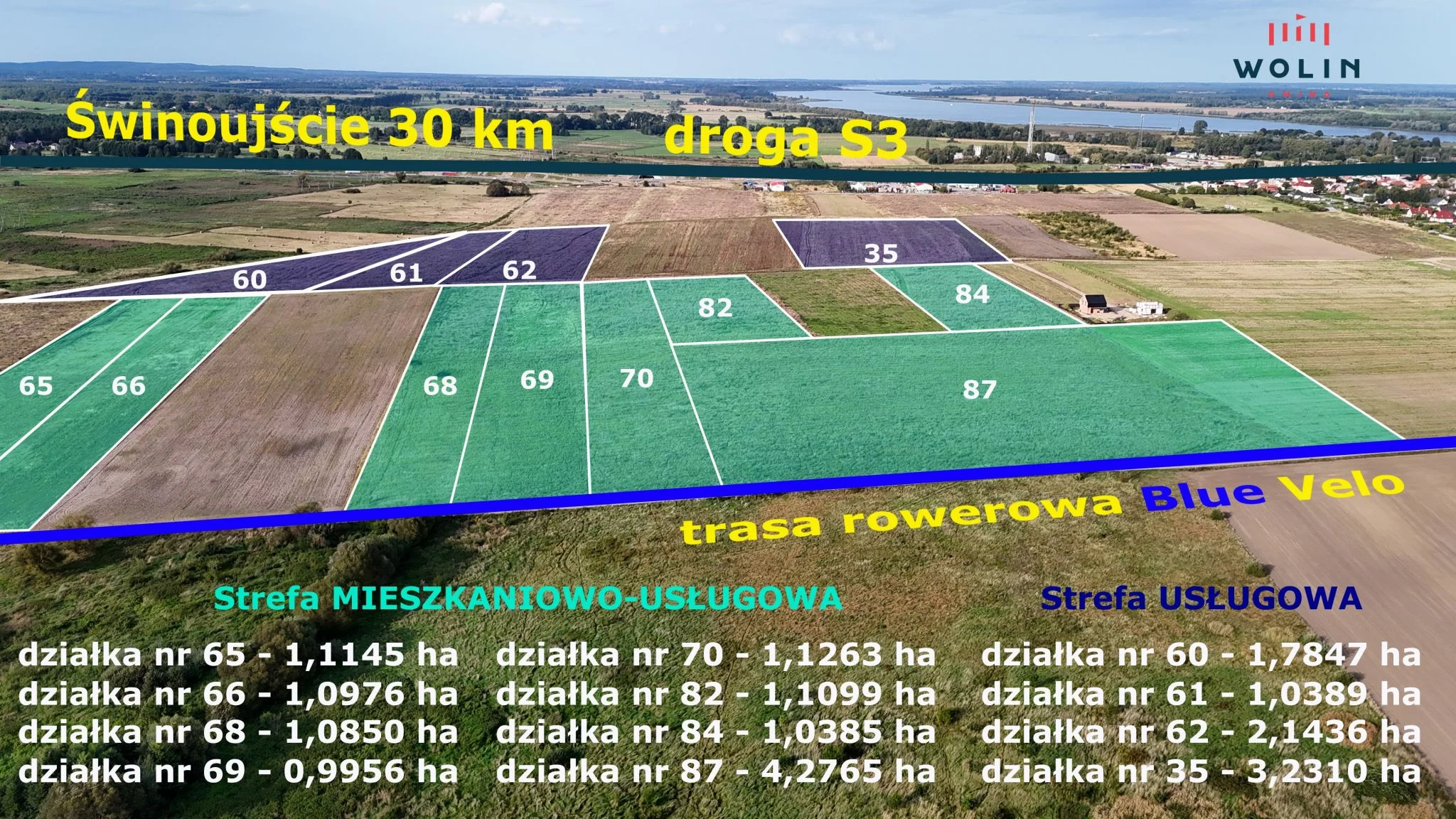 Działka 62 342,00 m², Wolin, Sprzedaż