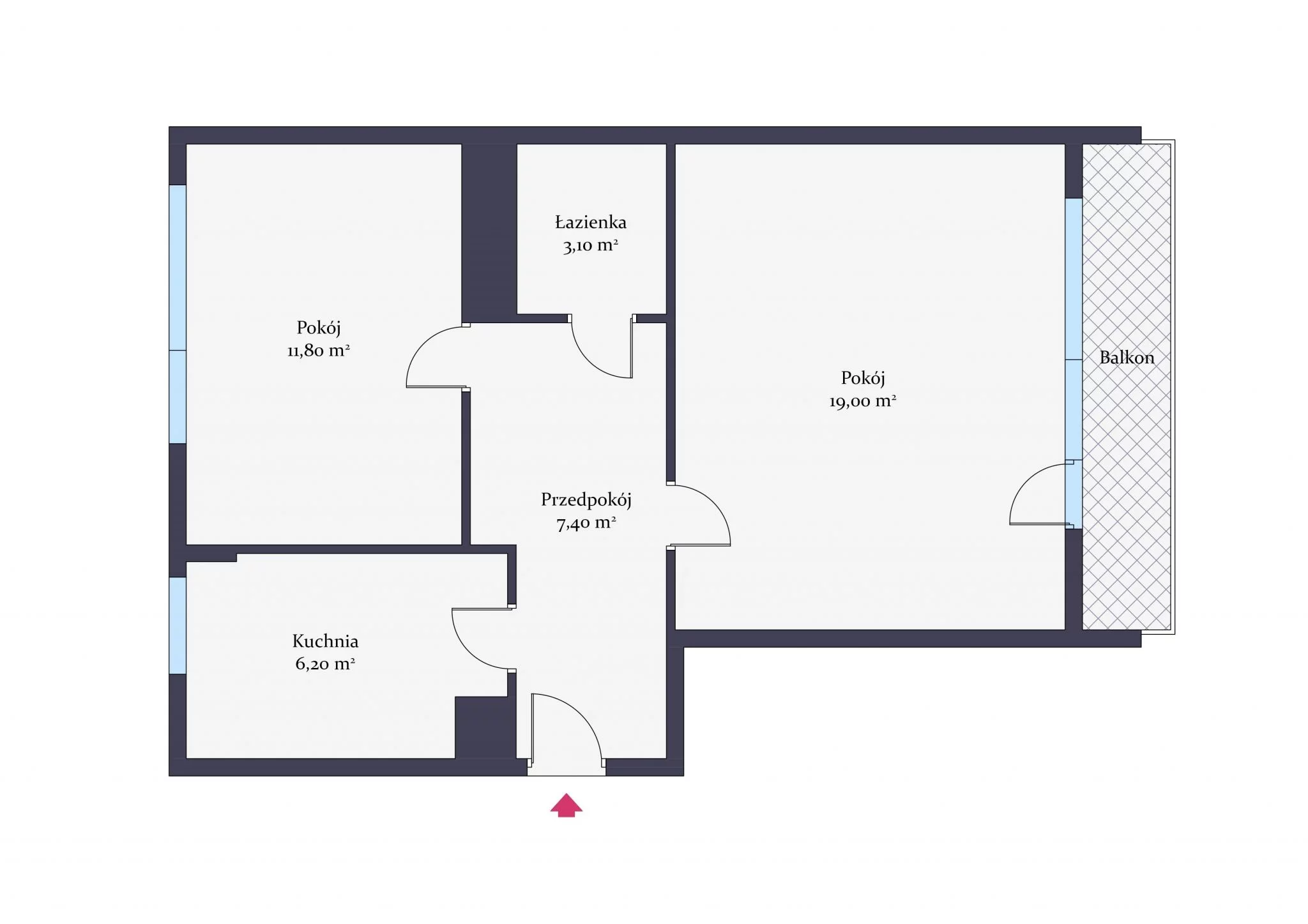 2 pokoje, mieszkanie 48,00 m², piętro 2, oferta nr , TO-913, Siedlce, Błonie
