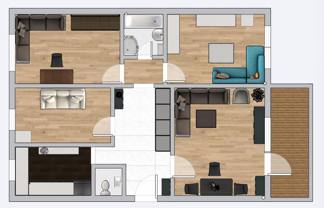 4 pokoje, mieszkanie 80,00 m², piętro 3, oferta nr , TO-907, Aleksandrów Łódzki