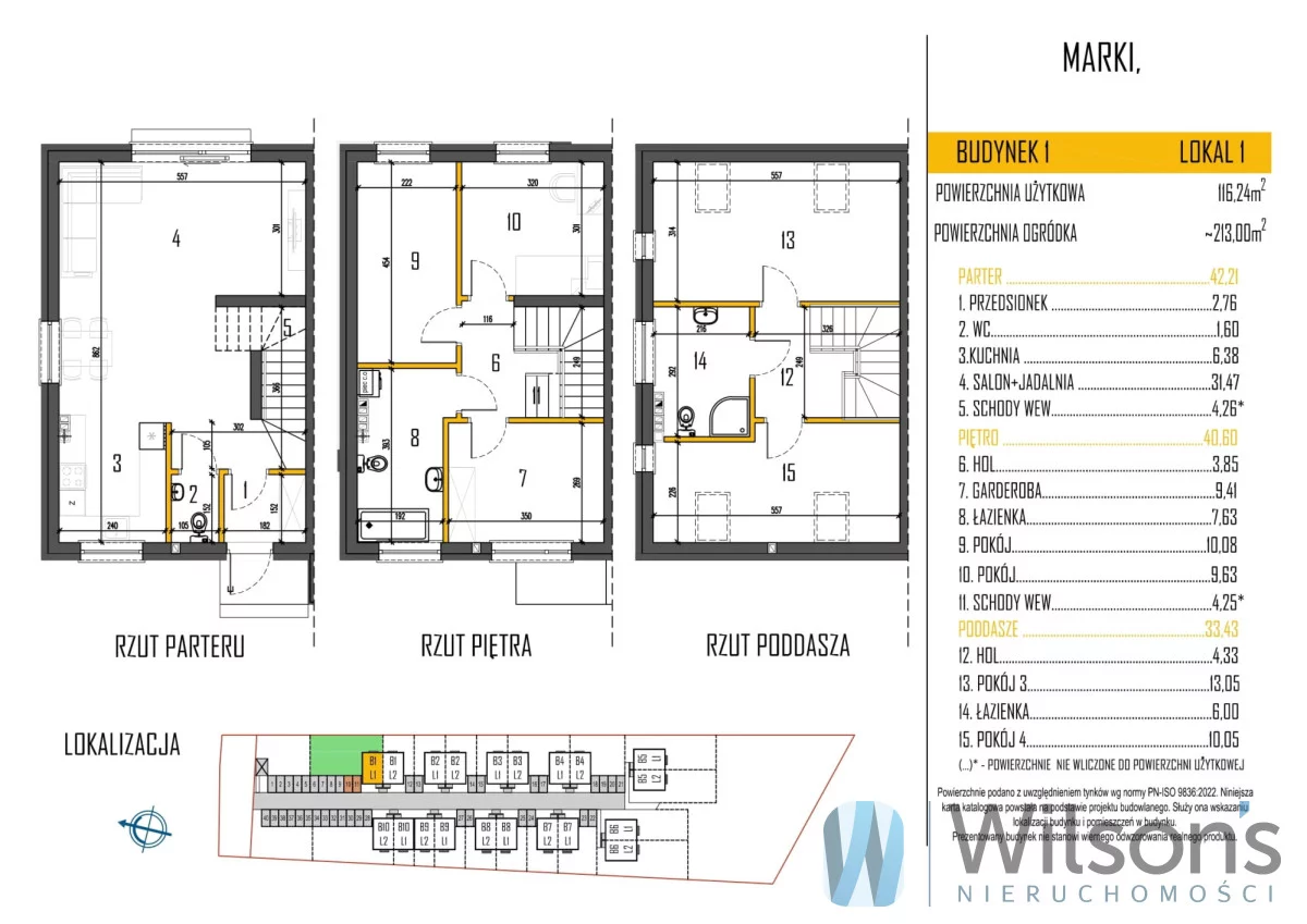 Dom 116,24 m², oferta nr , WIL237623, Marki, Gliniecka