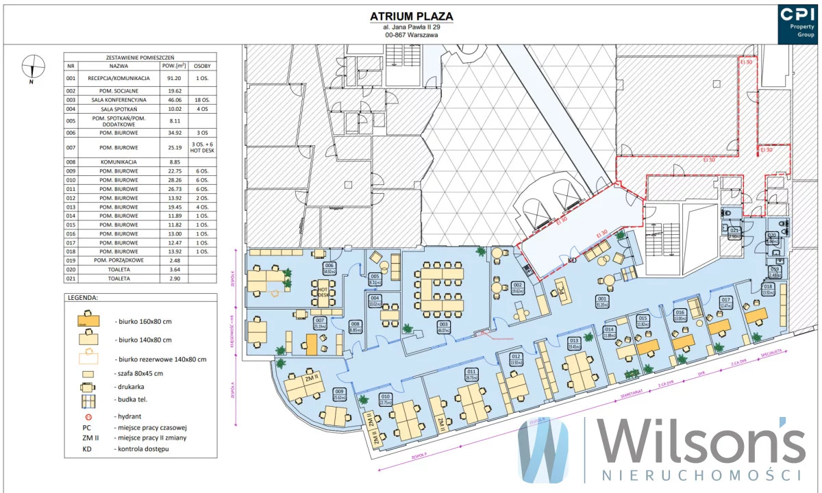 Biuro 280,00 m², oferta nr , WIL767850, Warszawa, Wola, Wola, Aleja Jana Pawła Ii