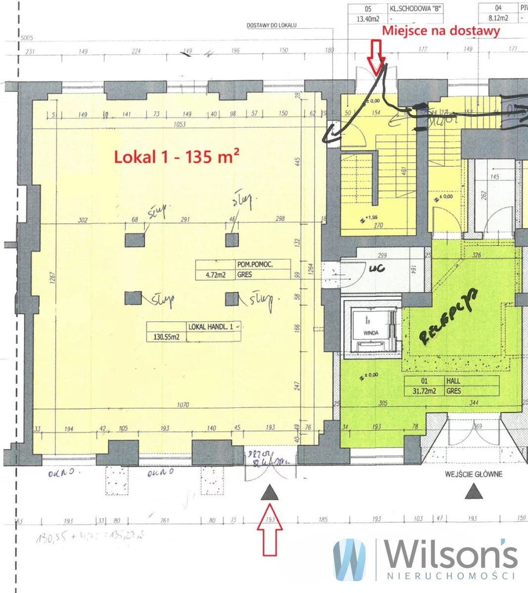 Lokal użytkowy 135,00 m², oferta nr , WIL721670, Warszawa, Wola, Wola, Erazma Ciołka