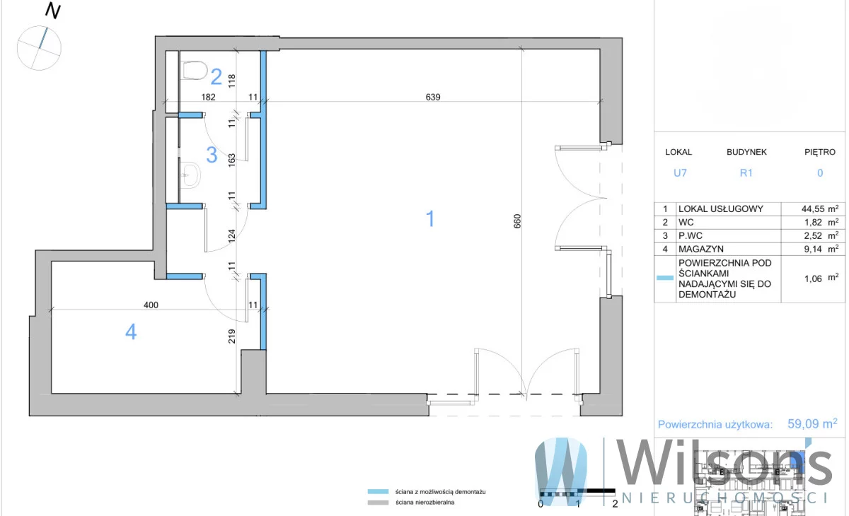 Lokal użytkowy 59,00 m², oferta nr , WIL568664, Warszawa, Praga Północ, Praga Północ, Jagiellońska
