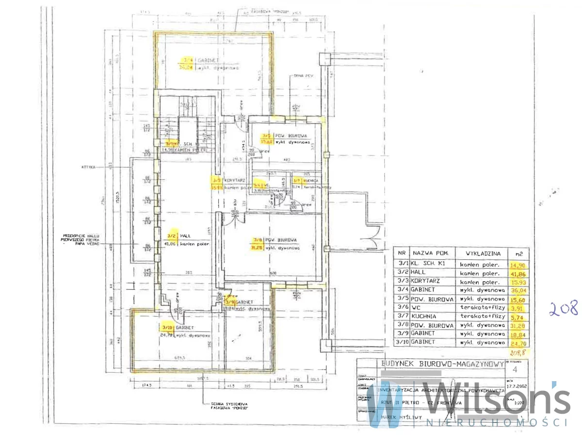 Biuro 830,00 m², oferta nr , WIL169288, Warszawa, Praga Południe, Praga Południe, Ludwika Michała Paca