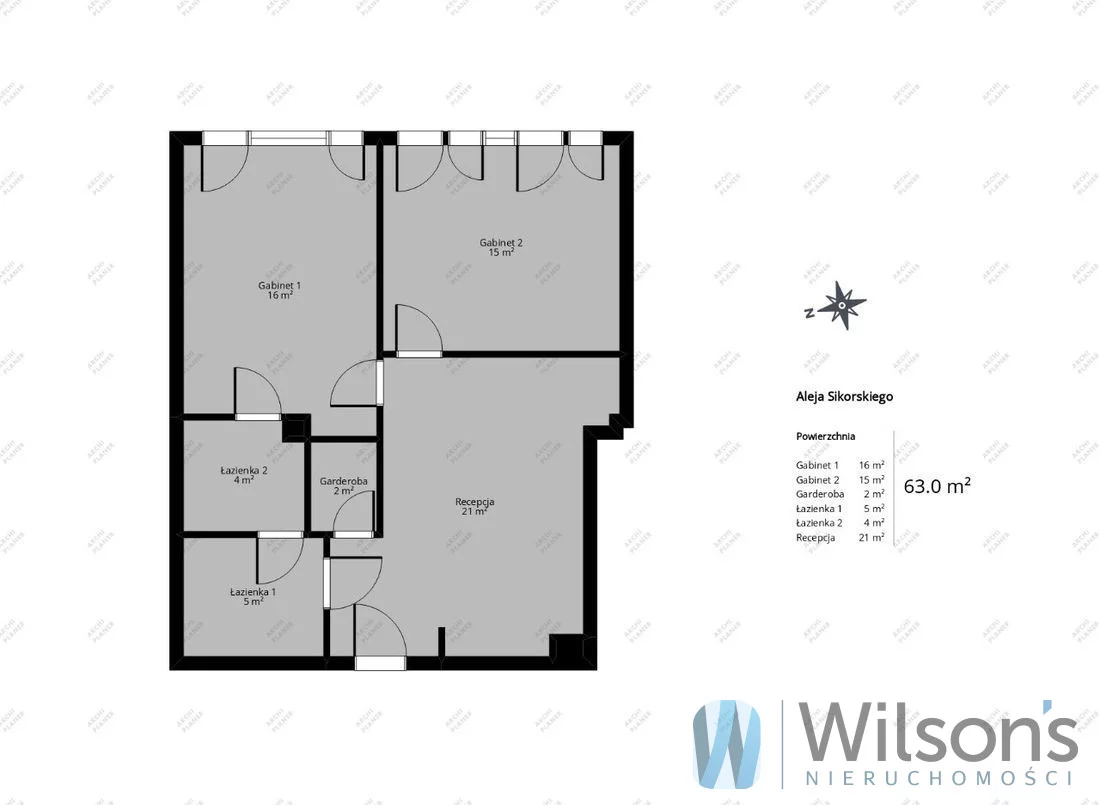 Lokal użytkowy 63,00 m², oferta nr , WIL120962, Warszawa