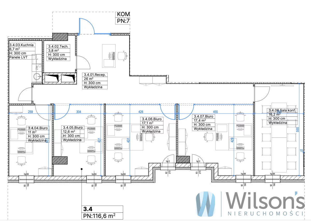 Biuro 116,00 m², oferta nr , WIL216854, Warszawa, Żelazna