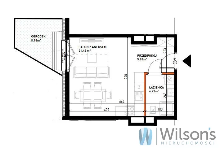 1 pokój, mieszkanie 31,30 m², parter, oferta nr , WIL258652729, Wrocław, Stare Miasto