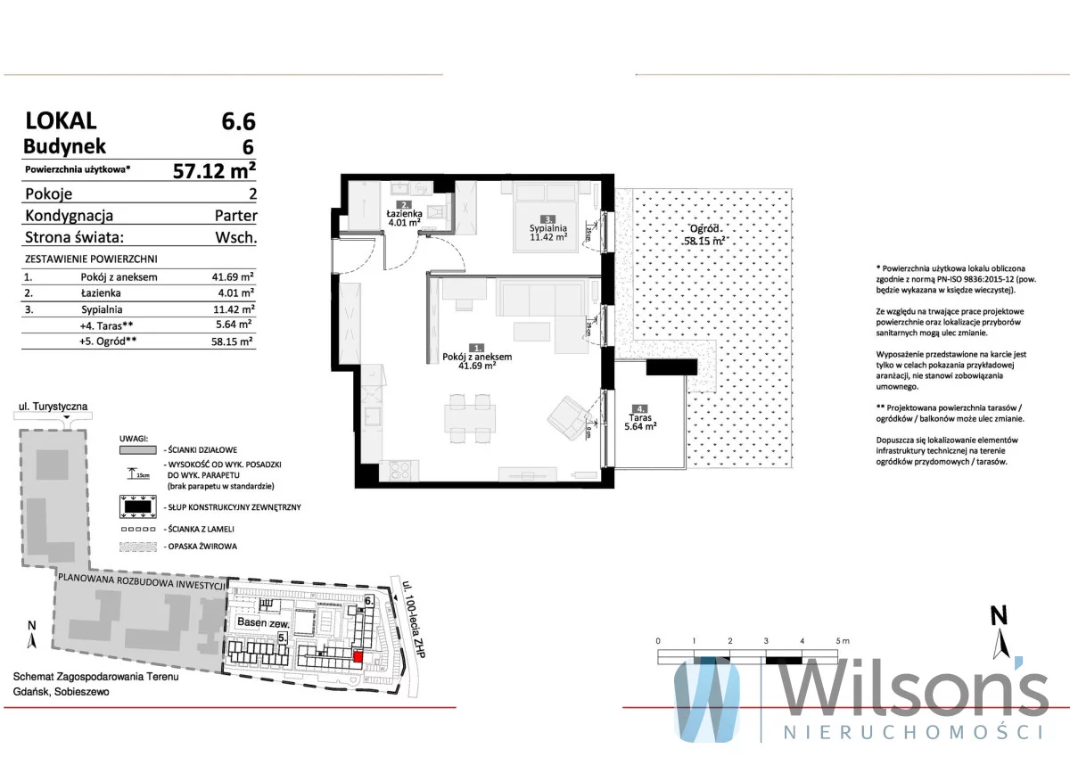 2 pokoje, apartament 57,12 m², parter, oferta nr , WIL856147, Gdańsk, Wyspa Sobieszewska, Sobieszewo, 100-Lecia Związku Harcerstwa Polskiego