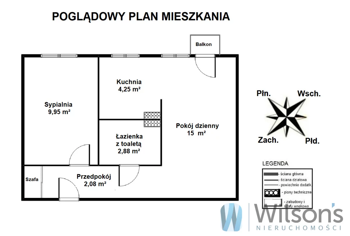 Apartament na sprzedaż, 38,37 m², 2 pokoje, piętro 4, oferta nr WIL389949