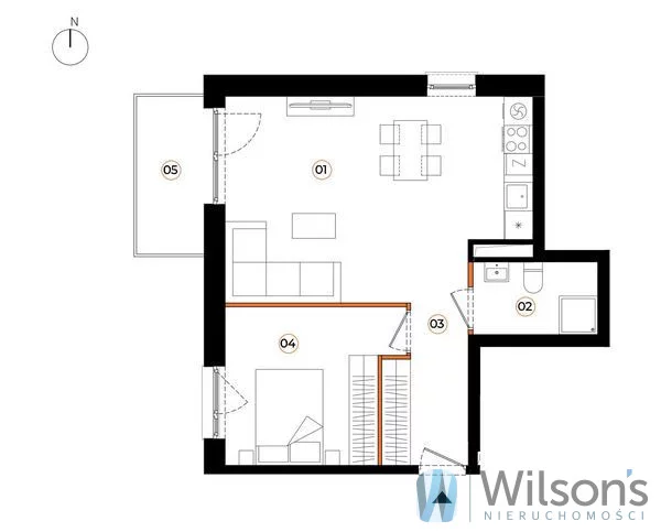 2 pokoje, mieszkanie 46,22 m², piętro 1, oferta nr , WIL531493, Wrocław, Krzyki-Partynice, Krzyki, Brochów