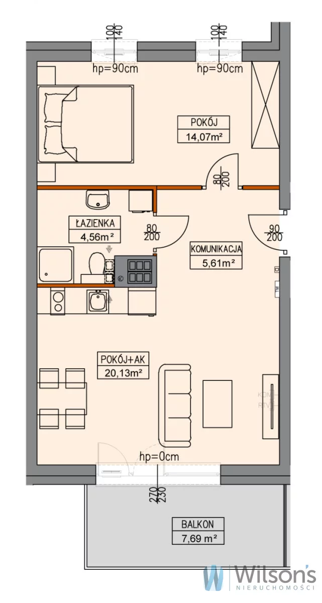 2 pokoje, apartament 44,36 m², piętro 3, oferta nr , WIL981019, Stegna, Lipowa